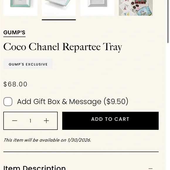 CHANEL Coco Tray in Classic Black and White - Picture 3 of 7